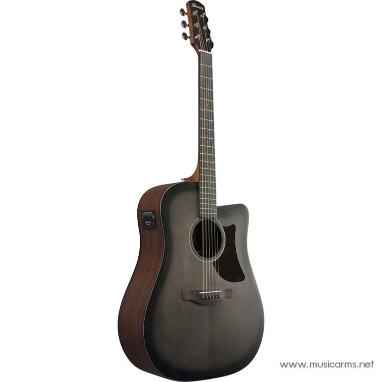 Ibanez AAD50CE-TCB Electro Acoustic Guitar in Transparent Charcoal Burst Low Gloss side ขายราคาพิเศษ