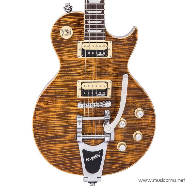 Vintage V100 ReIssued With Bigsby Flamed Amber body ขายราคาพิเศษ