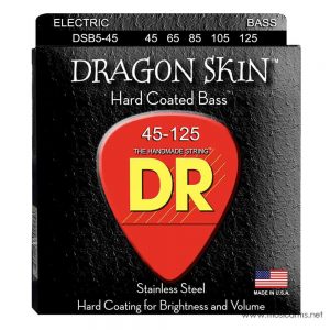 DR Strings DSB5-45 Dragon Skin Clear Coated Bass 45-125 