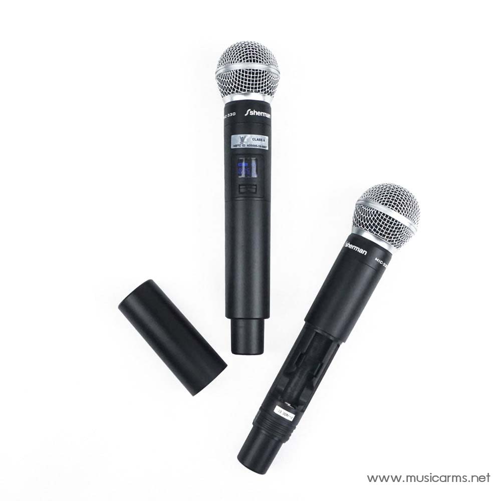 Shrad Mic Sherman MIC-330 ชุดไมค์ลอยไร้สาย ชาร์จไฟ USB 5V | Music Arms ศูนย์รวม ...