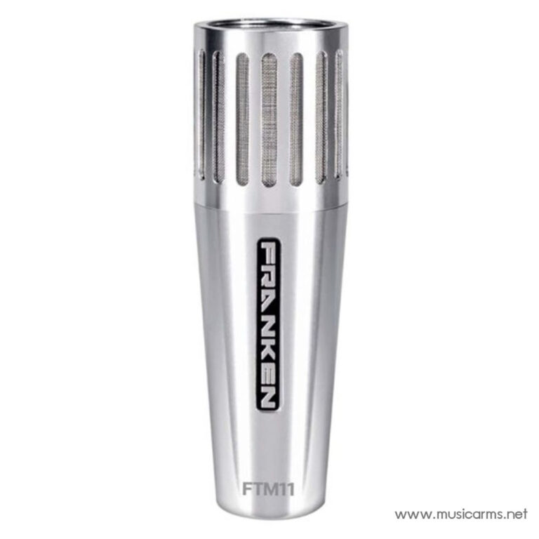 Franken silver handheld microphone with a perforated cylindrical grille and vertical vent slots, logo visible along the body ขายราคาพิเศษ