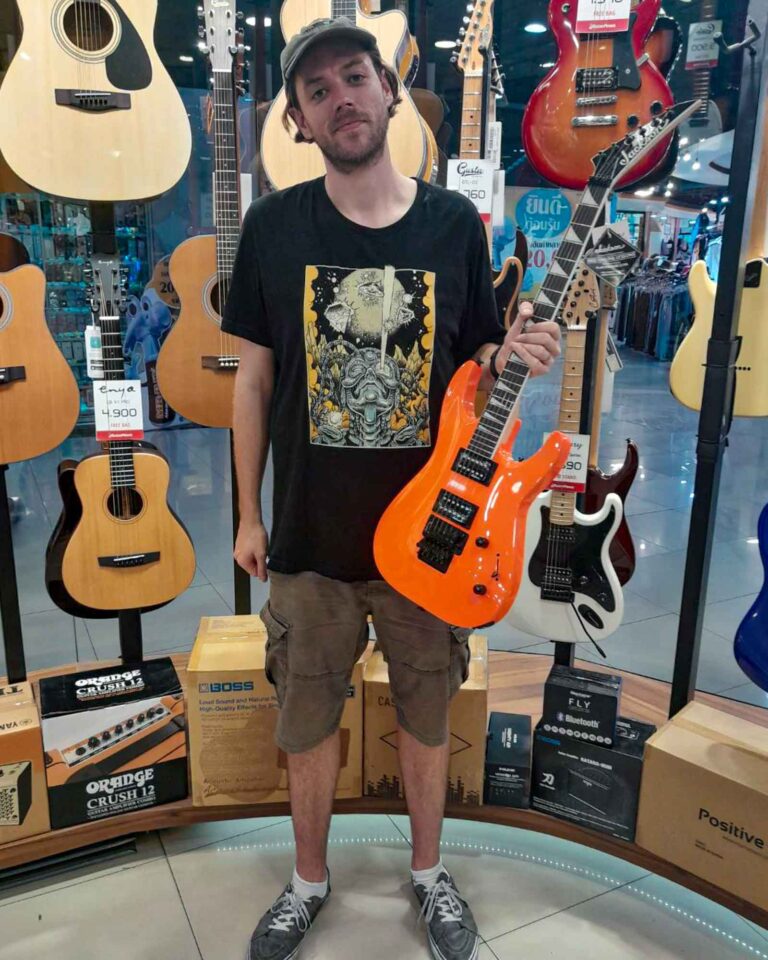 ไฟฟ้า JACKSON JS32 Dinky Arch AH FB Neon Orange อิม