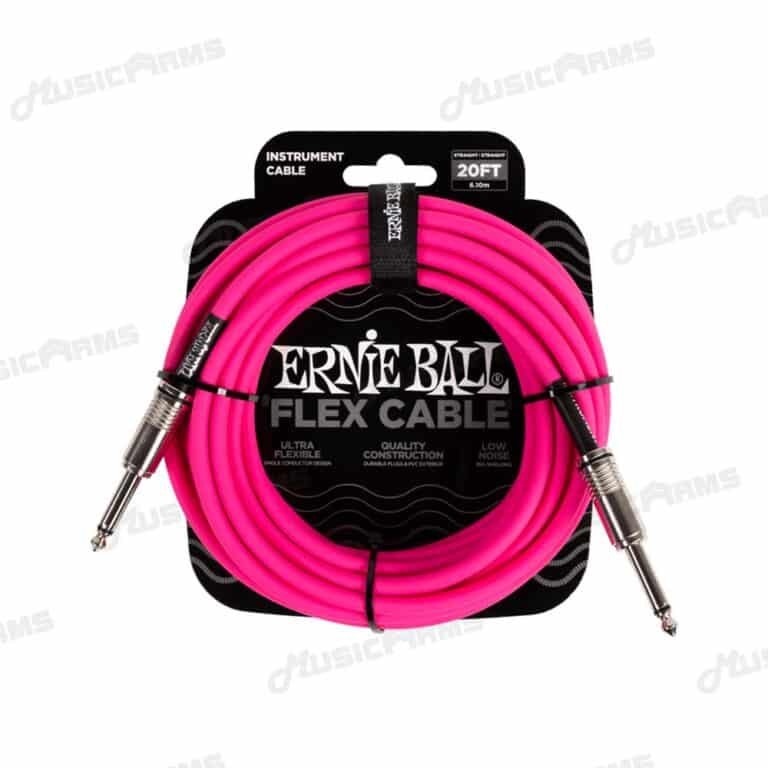 Ernie Ball Flex Instrument Cable 20FT Straight-Straight ชมพู ขายราคาพิเศษ