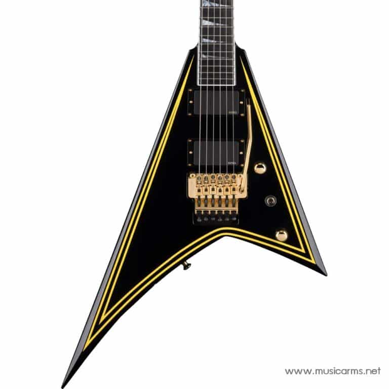 Jackson MJ Series Rhoads RR24MG Electric Guitar in Black with Yellow Pinstripes body ขายราคาพิเศษ