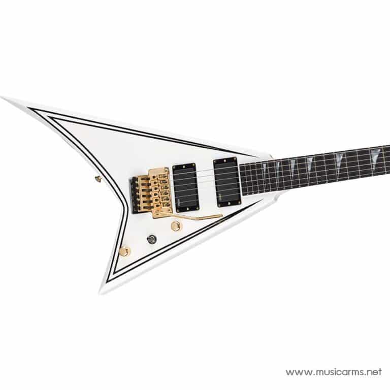 Jackson MJ Series Rhoads RR24MG Electric Guitar in White with Black Pinstripes neck ขายราคาพิเศษ