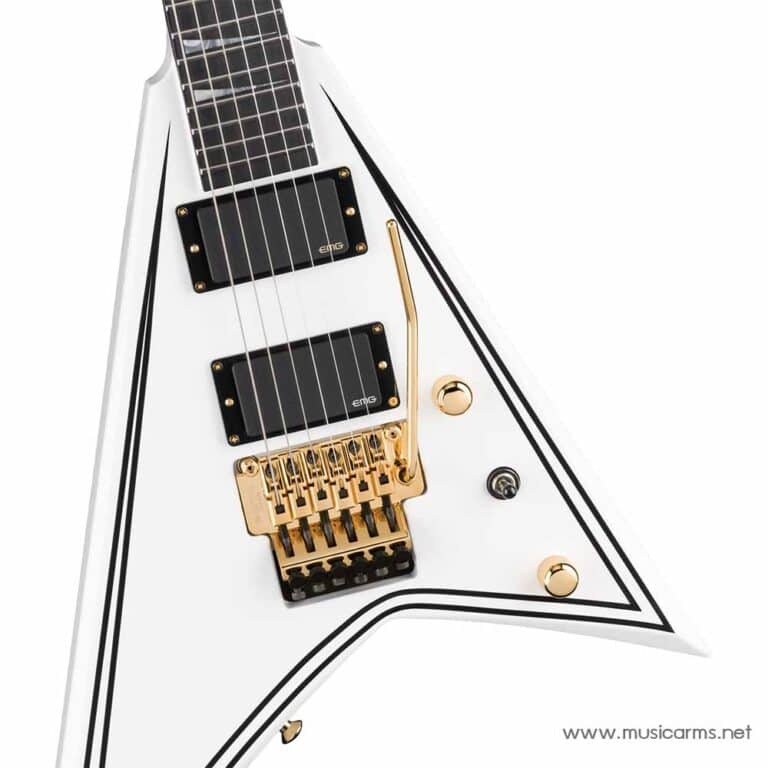 Jackson MJ Series Rhoads RR24MG Electric Guitar in White with Black Pinstripes pickup ขายราคาพิเศษ