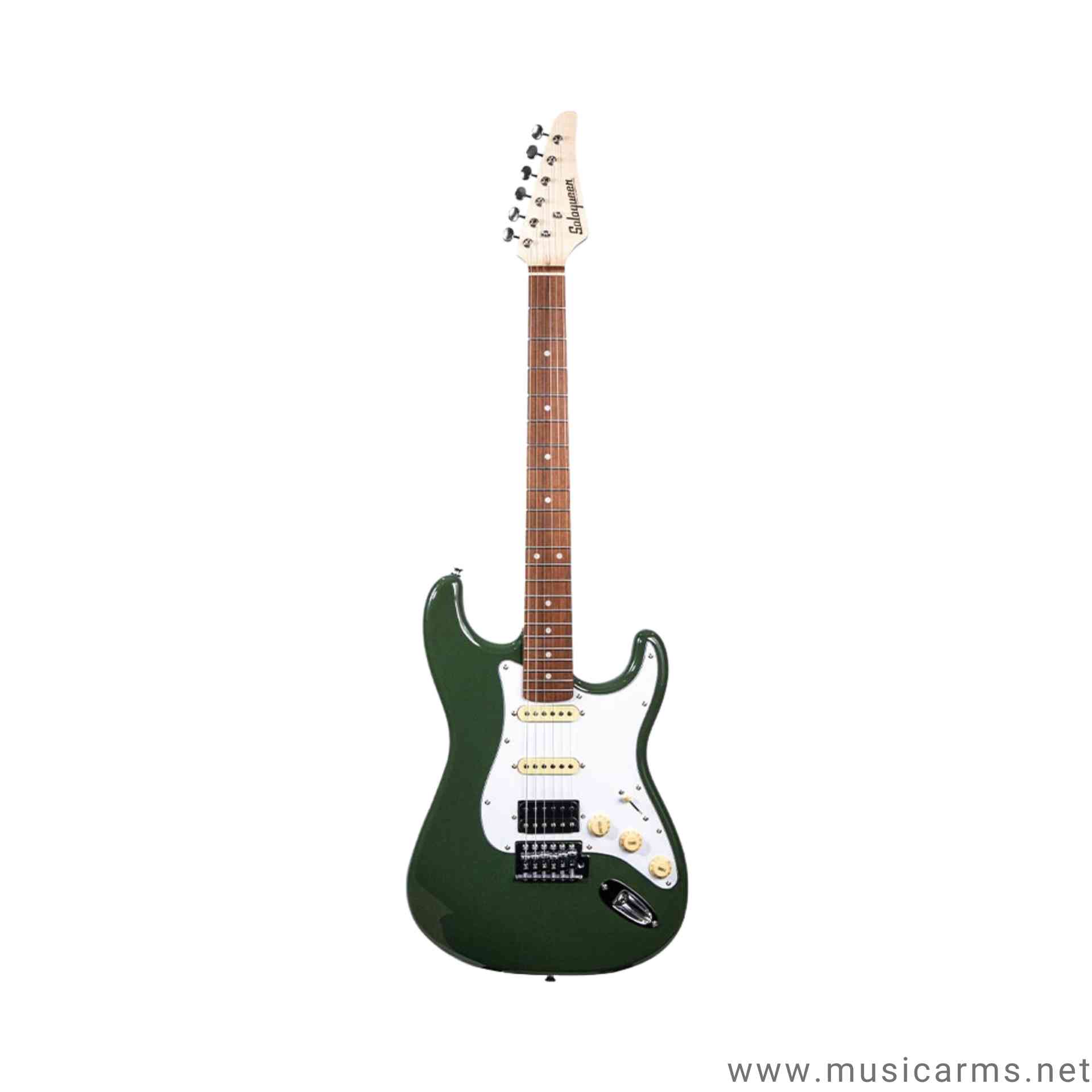 Soloqueen Stratocaster HSS Maple FB Olive Green