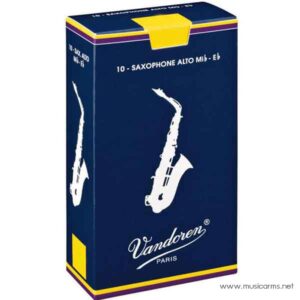 Vandoren Traditional Alto Saxophone Reeds Box of 10 ลิ้นอัลโตแซกโซโฟนราคาถูกสุด