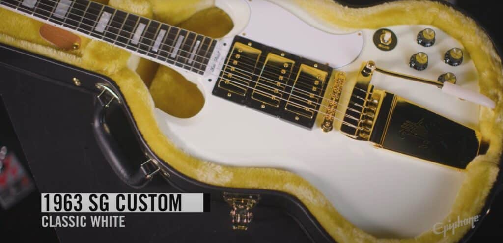 Epiphone 1963 Les Paul SG Custom with Maestro Vibrola Inspired by ...