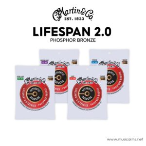 Martin Lifespan 2.0 Treated Phosphor Bronze สายกีต้าร์โปร่งราคาถูกสุด
