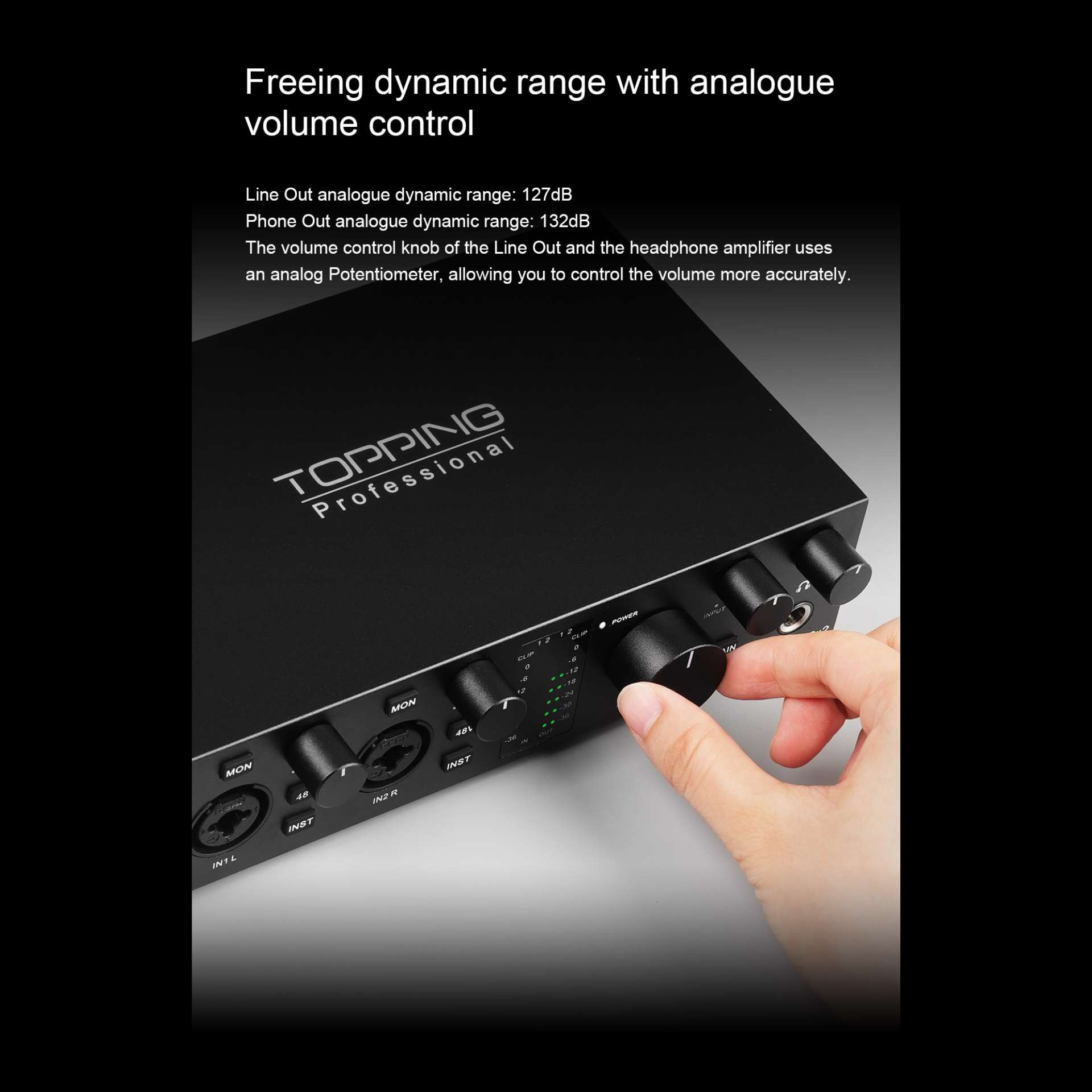 Freeing dynamic range with analogue volume control