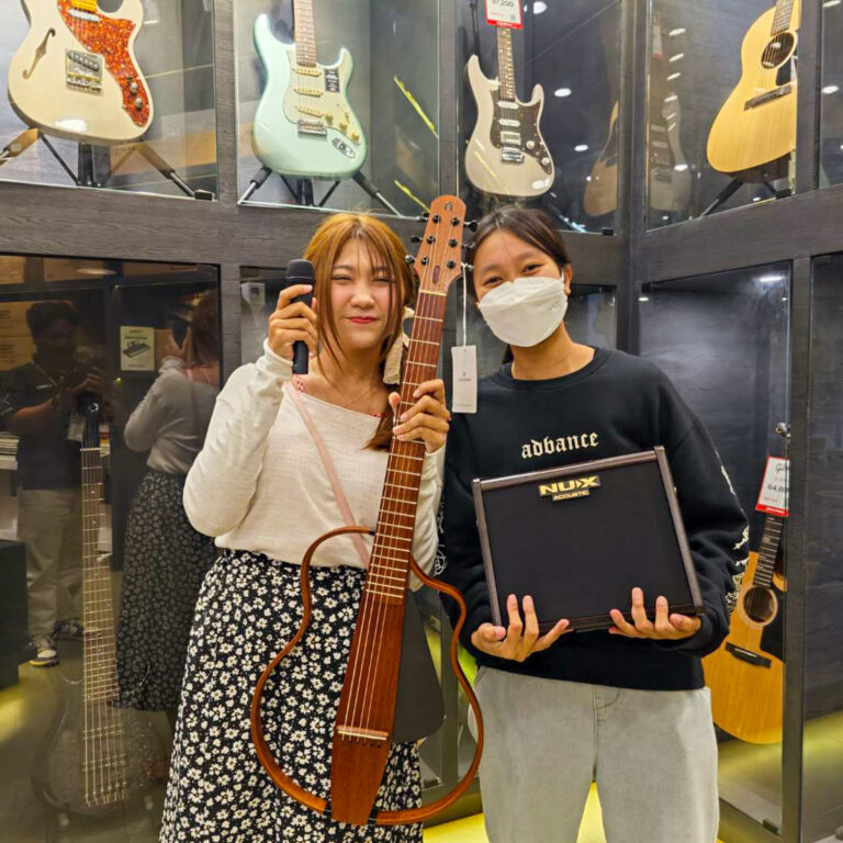 Natasha NBSG Steel Mahogany + แอมป์อคูสติก NUX AC-25 Stageman