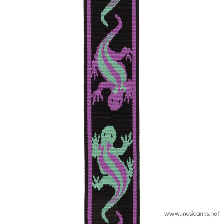 D’Addario Auto Lock Guitar Strap Green / Purple Lizards ขายราคาพิเศษ