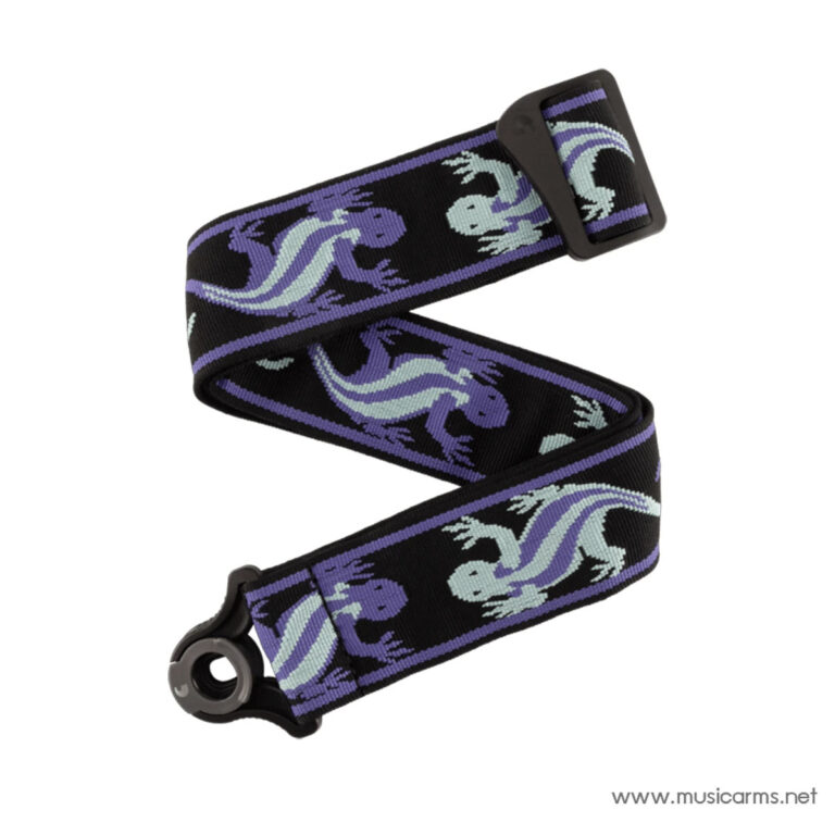 D’Addario Auto Lock Guitar Strap Teal Lizards ขายราคาพิเศษ