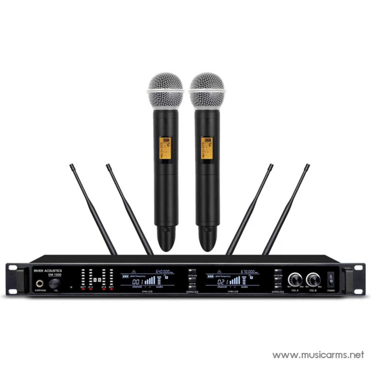 River Acoustics DM-1000 ไมค์ลอยคู่ ส่งสัญญานได้ไกล 300 เมตร ขายราคาพิเศษ