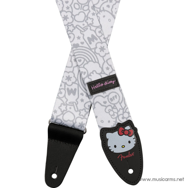 Fender x Hello Kitty White Poly Strap สายสะพาย ขายราคาพิเศษ