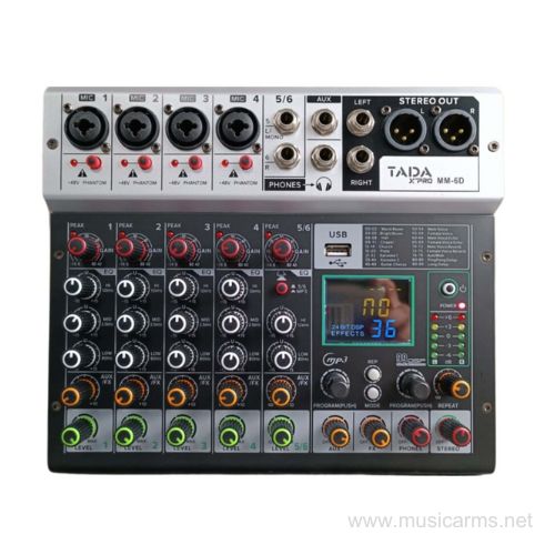 Tada MM-6D มิกเซอร์อนาล็อก เสียบไมค์ได้ 4 ช่อง