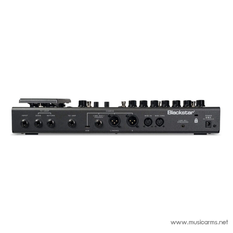 Rear view of a Blackstar multi-channel audio interface with USB, MIDI, and line inputs. ขายราคาพิเศษ