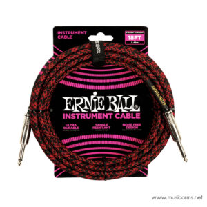 Ernie Ball Braided Cables 18Ft. (5.49m) Straight/Straight สายแจ็คราคาถูกสุด