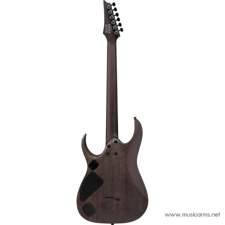 Back view of a dark brown solid-body electric guitar, showing neck, body contours, and rear control cavity covers. ขายราคาพิเศษ