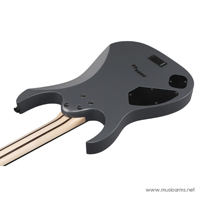 Dark gray electric guitar body with a maple neck seen from the back, showing pickups cavities and control plate areas (no strings visible) ขายราคาพิเศษ