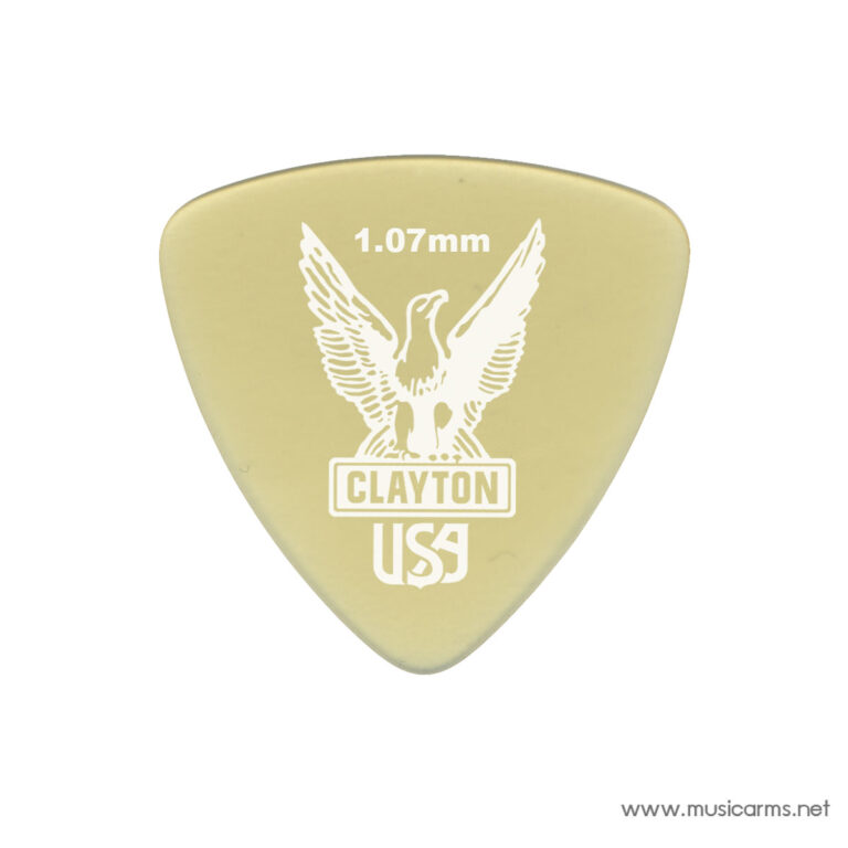 Clayton Ultem Gold Rounded Triangle ปิ๊กกีตาร์ ขายราคาพิเศษ