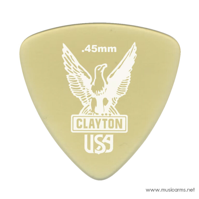 Clayton Ultem Gold Rounded Triangle ปิ๊กกีตาร์ ขายราคาพิเศษ
