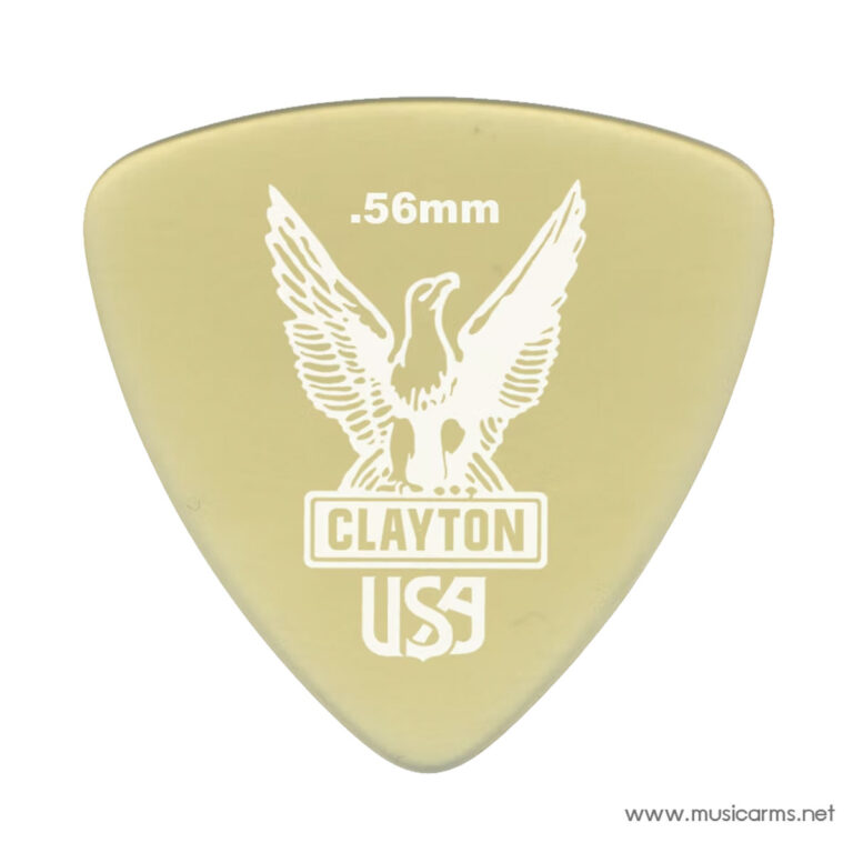 Clayton Ultem Gold Rounded Triangle ปิ๊กกีตาร์ ขายราคาพิเศษ