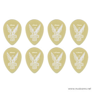Clayton Ultem Gold Small Teardrop ปิ๊กกีตาร์ราคาถูกสุด