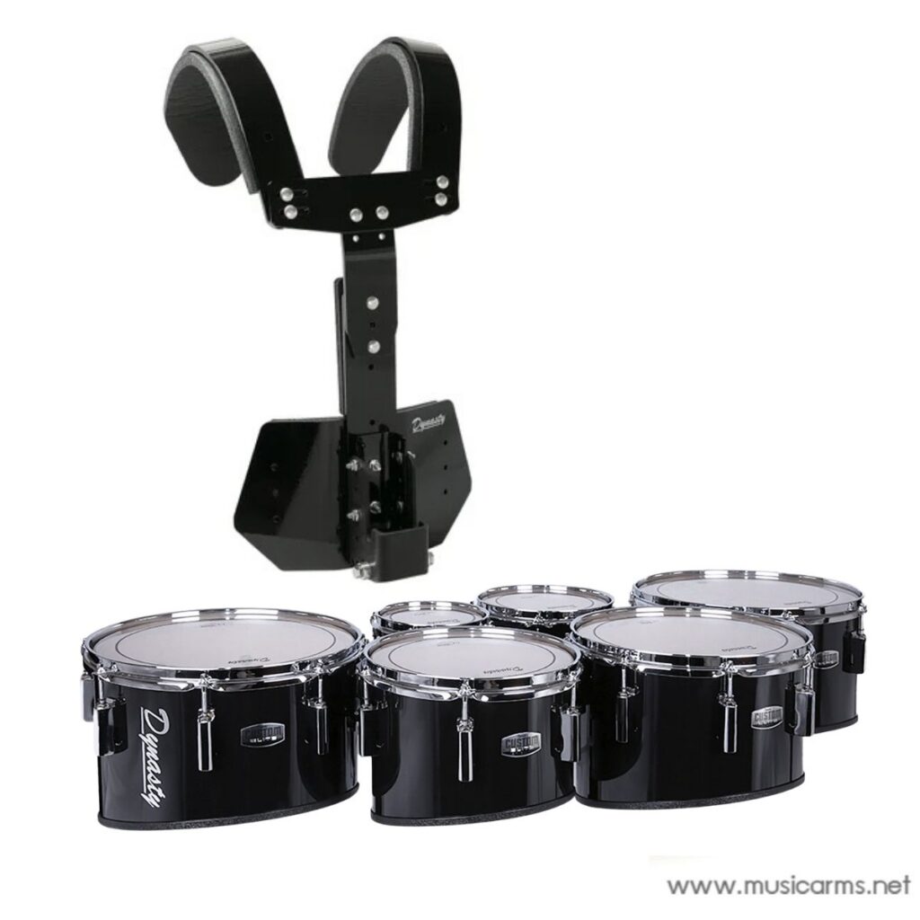 Dynasty Custom Elite Multi-Tenor 6″ 8″ 10″12″13″ 14″( Sextet ) + T-Max SEM Carrier กลองเทเนอร์มาร์ชชิ่ง 6 ใบ พร้อมชุดสะพายกลองเทนเนอร์มาร์ชชิ่ง