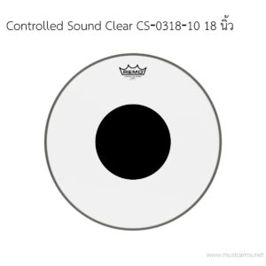 หนังกลอง Remo Controlled Sound Clear CS‐0318‐10 Black Dot ขนาด 18 นิ้ว 1 ชั้น (ด้านตี)ราคาถูกสุด