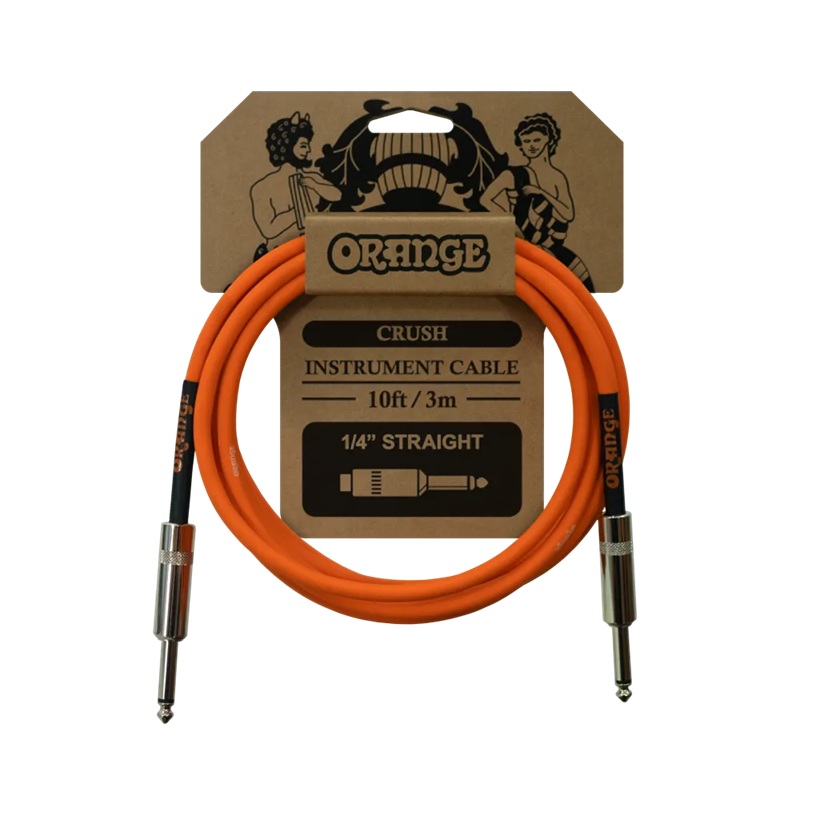 Orange CRUSH Straight Instument Cables
