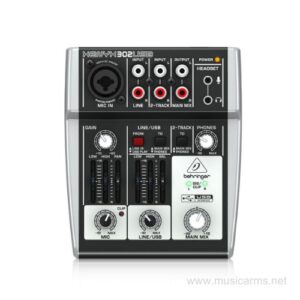 Behringer XENYX 302USB อนาล็อกมิกเซอร์ ช่องเสียบไมค์ 1 ช่องราคาถูกสุด