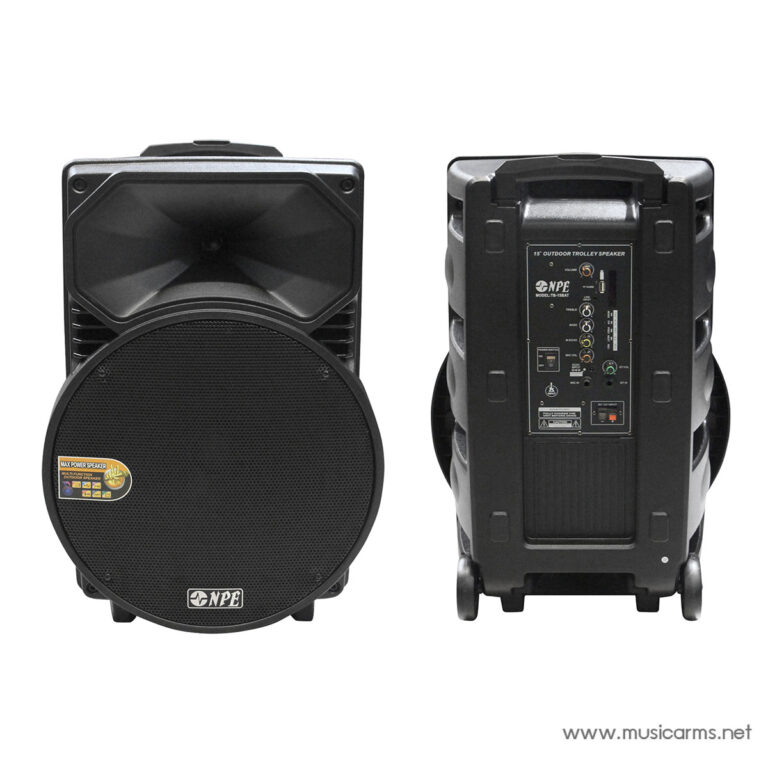 NPE TB-15BAT ลำโพงล้อลากอเนกประสงค์ 300W พร้อมไมค์ลอยคู่ ขายราคาพิเศษ