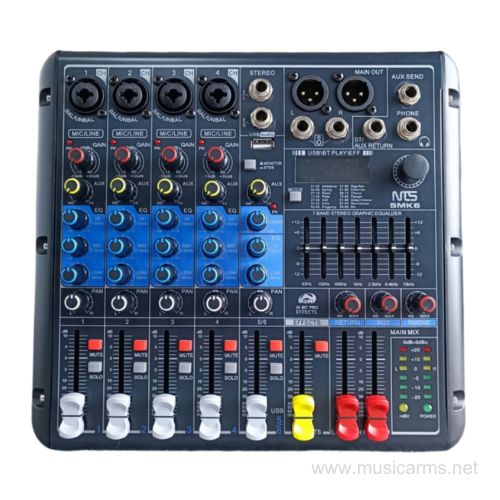 NTS SMK6 อนาล็อกมิกเซอร์ เสียบไมค์ได้ 4 ช่อง