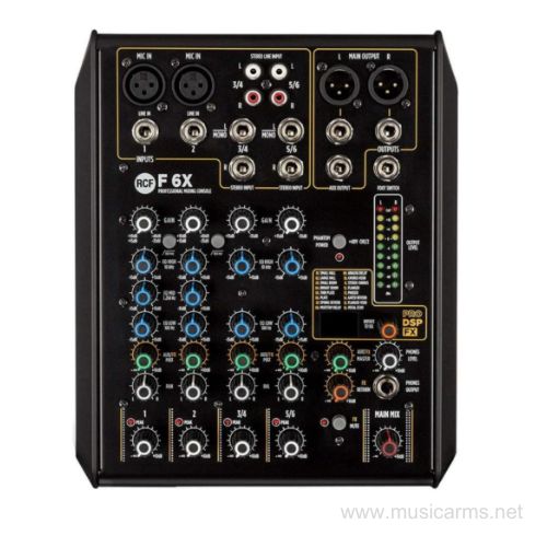 RCF F 6X อนาล็อกมิกเซอร์ เสียบไมค์ได้ 2 ช่อง