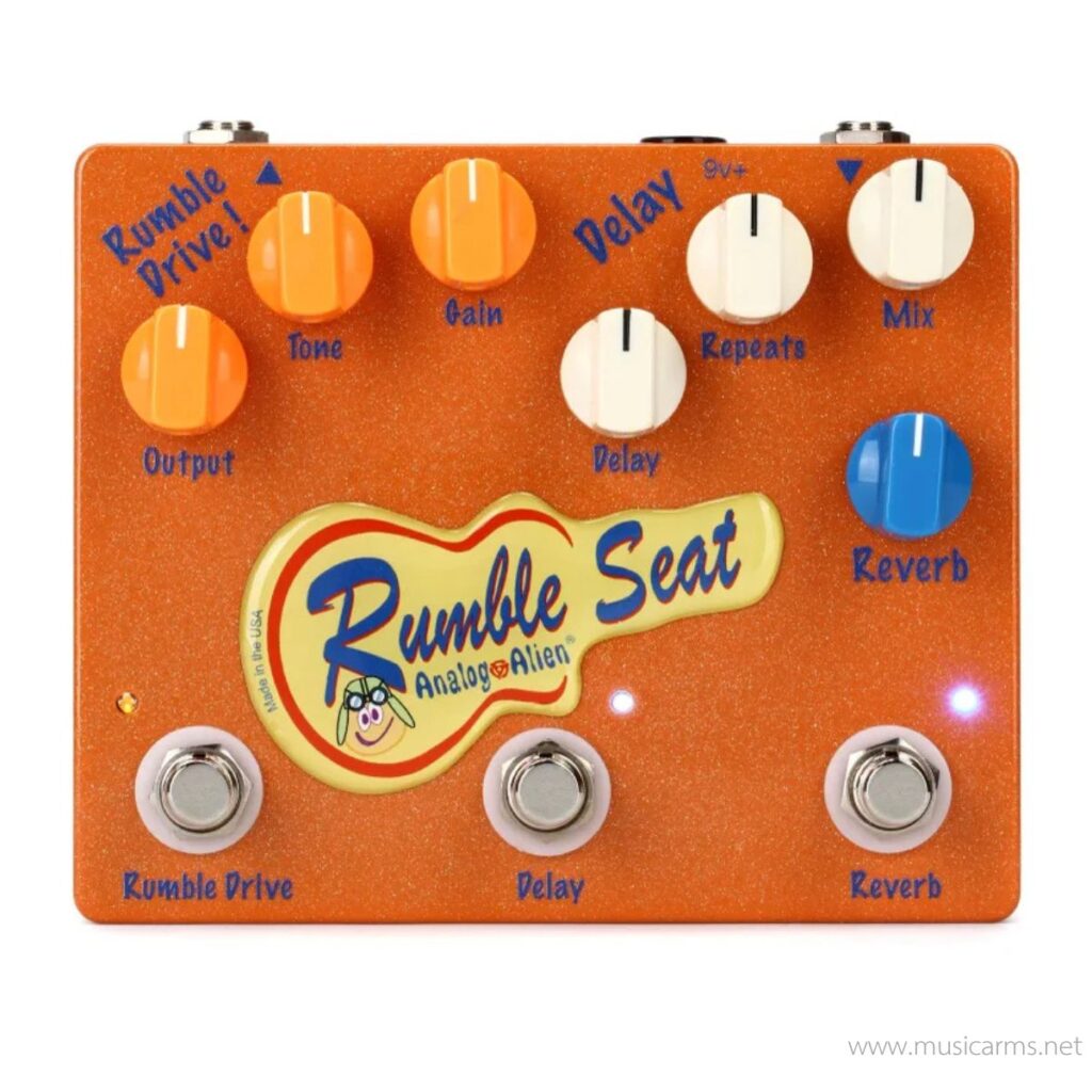 Analog Alien Rumble Seat Overdrive / Delay / Reverb Pedal