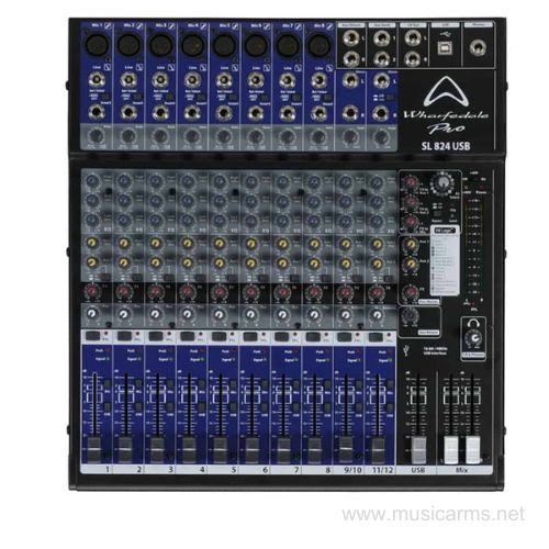 Wharfedale PRO SL – 824USB อนาล็อกมิกเซอร์ เสียบไมค์ได้ 8 ช่อง มอนิเตอร์ 2 Aux