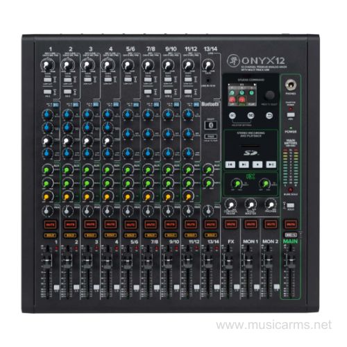 Mackie ONYX 12 อนาล็อกมิกเซอร์ ช่องเสียบไมค์ 8 ช่อง มอนิเตอร์ 2 Aux