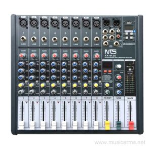 NTS FX-812D อนาล็อกมิกเซอร์ เสียบไมค์ได้ 8 ช่อง มอนิเตอร์ 1 Auxราคาถูกสุด