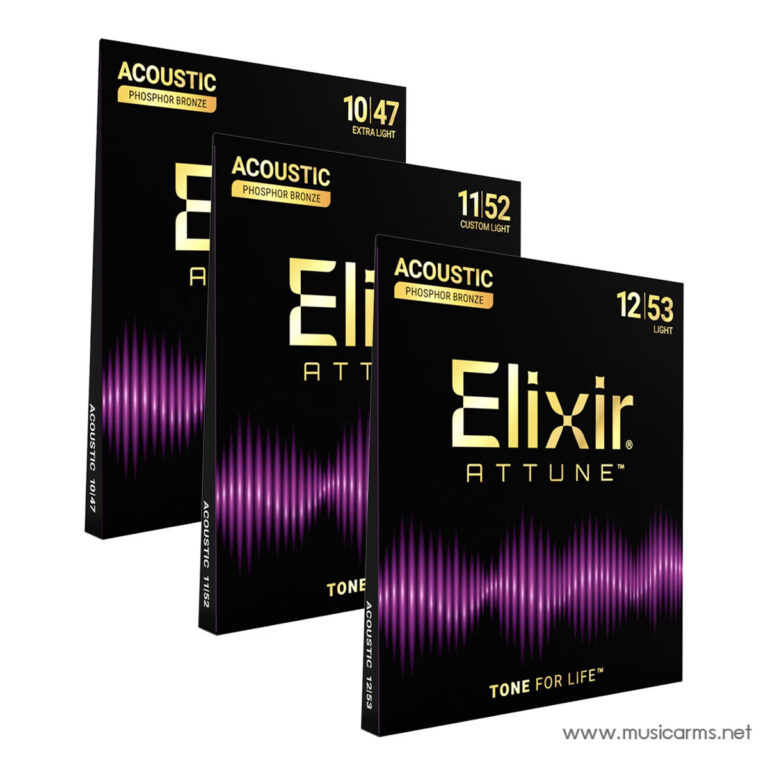 Elixir Attune Phosphor Bronze Acoustic Guitar String สายกีตาร์โปร่ง ขายราคาพิเศษ