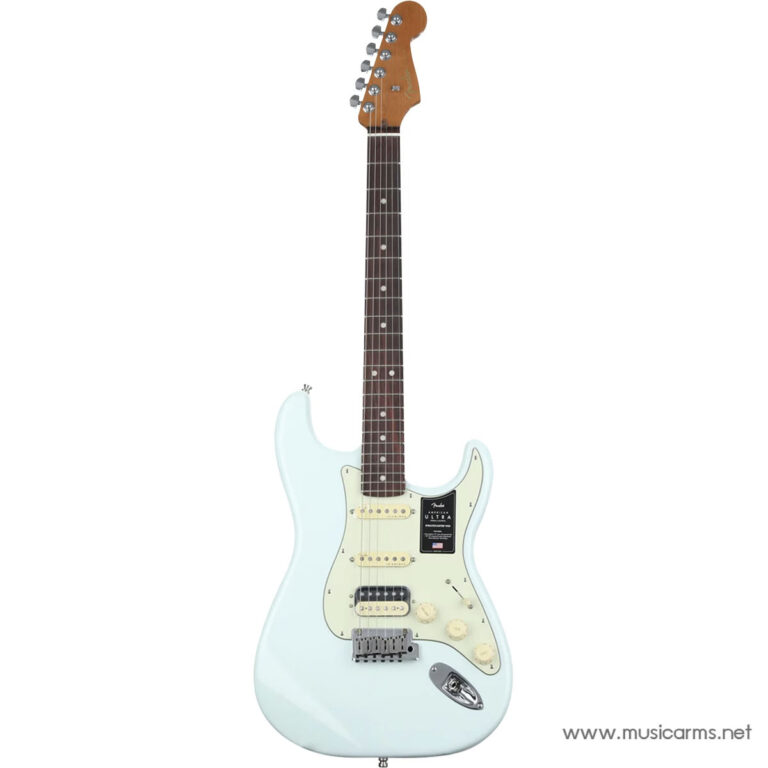 Fender American Ultra Stratocaster HSS Electric Guitar Sonic Blue with Roasted Maple Neck and Rosewood ขายราคาพิเศษ
