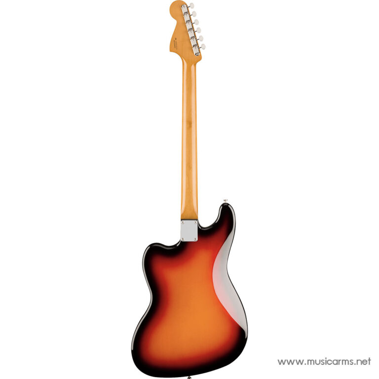 Back view of a sunburst electric guitar with a maple neck and headstock. ขายราคาพิเศษ