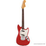 Red Fender Telecaster-style electric guitar with a white pearloid pickguard on a white background ขายราคาพิเศษ
