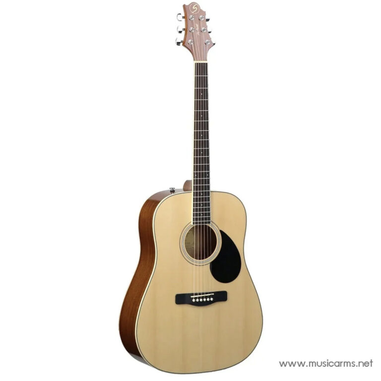 Full-size acoustic guitar with natural wood top, dark fretboard, and black pickguard, shown against a white background with a watermark bottom-right. ขายราคาพิเศษ