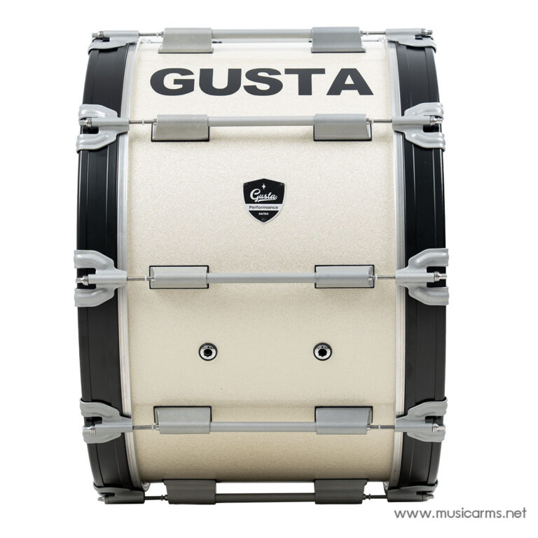 Gusta snare drum with beige shell and silver hardware, brand logo visible on the front ขายราคาพิเศษ