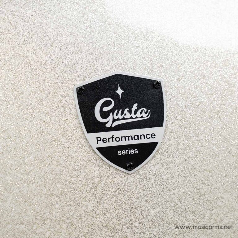 Shield-shaped badge reading 'Gusta Performance Series' on a sparkly background image URL watermark in corner might be decorative ขายราคาพิเศษ