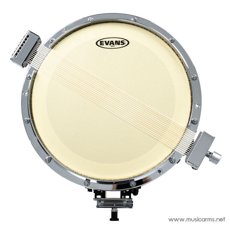 Round Evans drum head mounted in a chrome hoop with an external trigger sensor on the side. ขายราคาพิเศษ