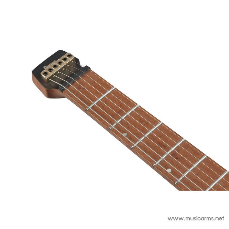 Close-up of a guitar headstock with six tuning pegs and a brown fretboard. ขายราคาพิเศษ