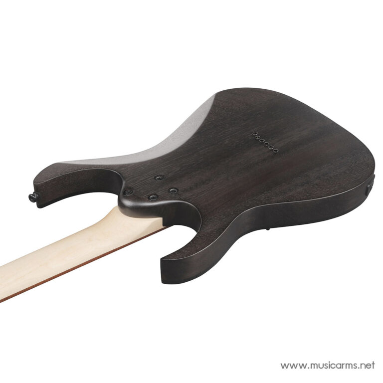 Back of a dark-stained electric guitar showing the neck joint and mounting screws, no strings visible, viewed from behind. ขายราคาพิเศษ